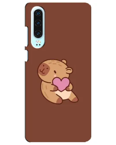 Чохол для Huawei P30 з картинкою «Капібара з серцем»