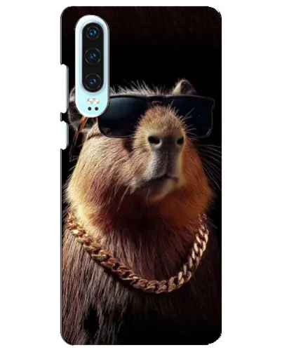 Чохол для Huawei P30 з картинкою «Капібара золотий ланцюг»