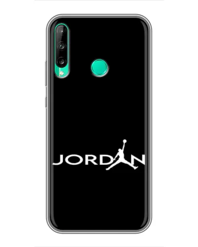 Чехол для Huawei P40 Lite e с картинкой «Jordan White Logo»