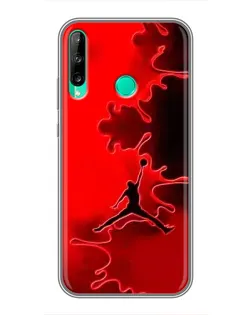 Чехол для Huawei P40 Lite e с картинкой «Jordan Red Smoke»