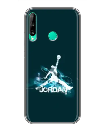 Чехол для Huawei P40 Lite e с картинкой «Jordan Blue Fire»