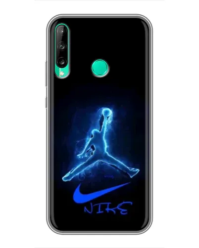 Чехол для Huawei P40 Lite e с картинкой «Jordan Neon Blue»