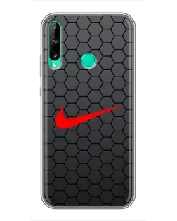 Чохол для Huawei P40 Lite e з картинкою «Nike — карбонова сітка» Чохол для Huawei P40 Lite e з картинкою «Nike — карбонова сітка»