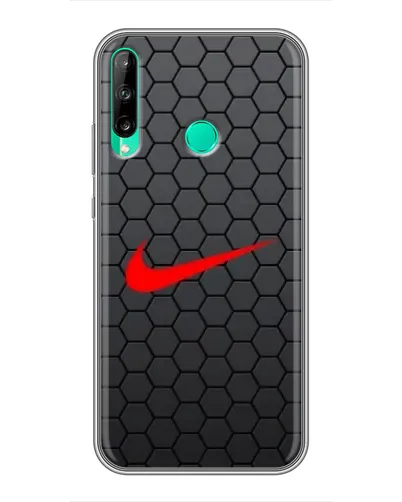 Чохол для Huawei P40 Lite e з картинкою «Nike — карбонова сітка»