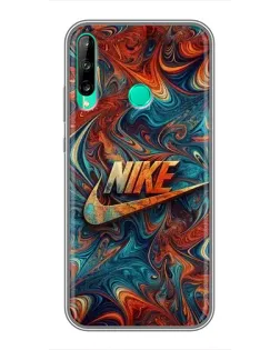Чохол для Huawei P40 Lite e з картинкою «Nike в абстракції»