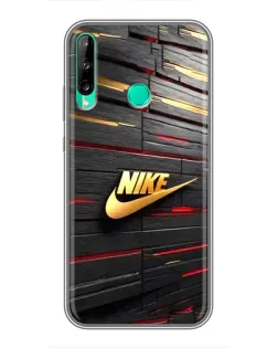 Чохол для Huawei P40 Lite e з картинкою «Золотий Nike на металі»