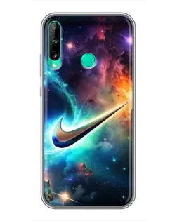 Чохол для Huawei P40 Lite e з картинкою «Космічний Nike Swoosh»