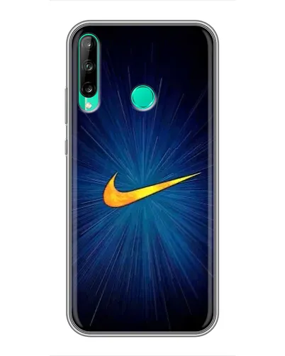 Чехол для Huawei P40 Lite e с картинкой «Синий пульс Nike» Чехол для Huawei P40 Lite e с картинкой «Синий пульс Nike»