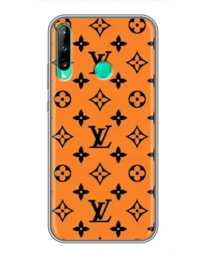 Чехол для Huawei P40 Lite e с картинкой «Оранжевый стиль LV»