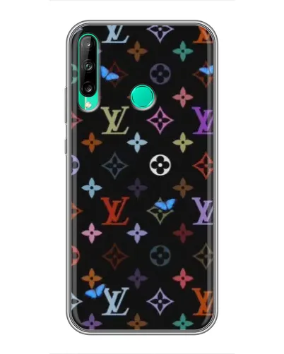 Чехол для Huawei P40 Lite e с картинкой «Цветная монограмма LV»