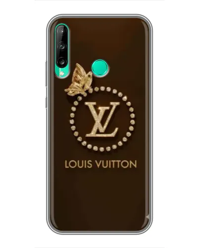 Чехол для Huawei P40 Lite e с картинкой «LV — золотая печать»