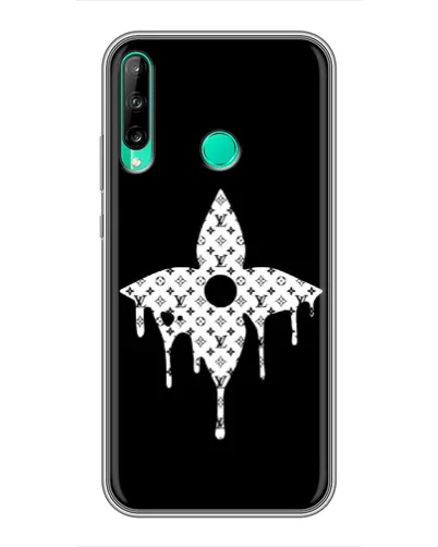 Чехол для Huawei P40 Lite e с картинкой «Цветочная монограмма»