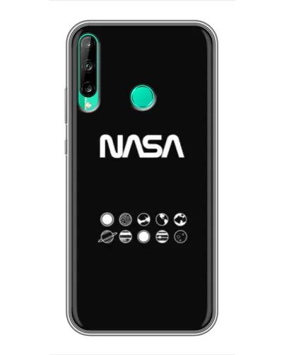 Чехол для Huawei P40 Lite e с картинкой «NASA — технический принт»