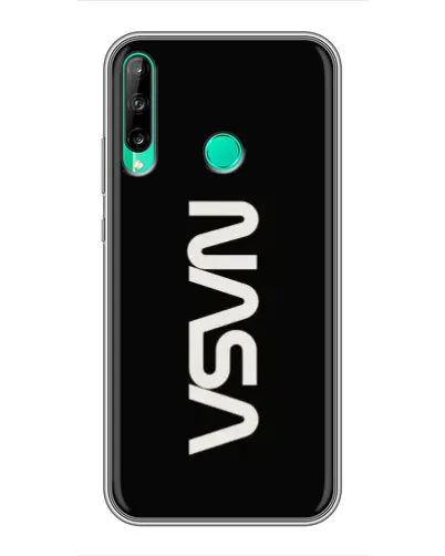 Чехол для Huawei P40 Lite e с картинкой «NASA — вертикальный логотип»