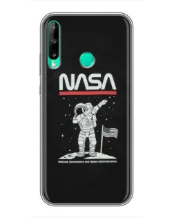 Чохол для Huawei P40 Lite e з картинкою «NASA — крокуємо по Місяцю» Чохол для Huawei P40 Lite e з картинкою «NASA — крокуємо по Місяцю»