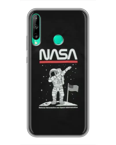 Чехол для Huawei P40 Lite e с картинкой «NASA — шагаем по Луне»