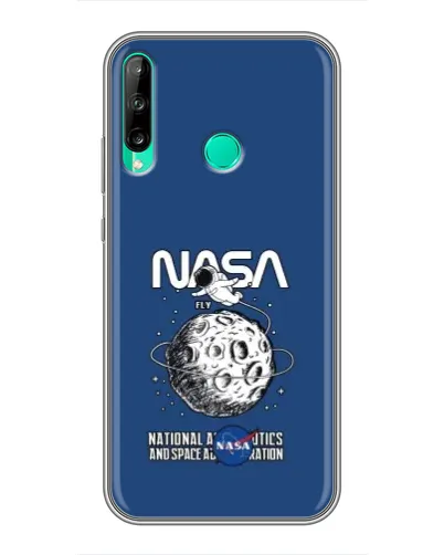Чехол для Huawei P40 Lite e с картинкой «NASA — лунная миссия»