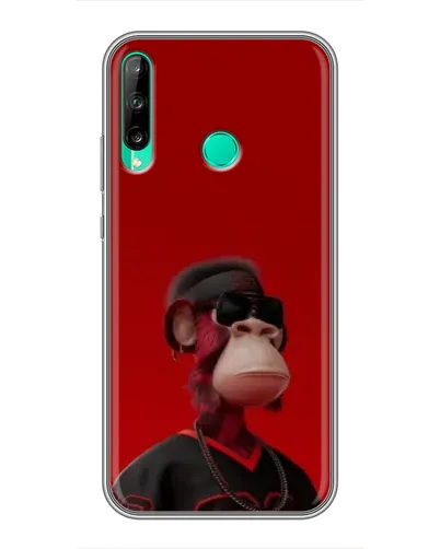 Чохол для Huawei P40 Lite e з картинкою «Bored Ape в червоному»