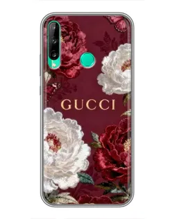 Чохол для Huawei P40 Lite e з картинкою «Gucci — бордові троянди»