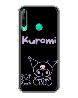 Чохол для Huawei P40 Lite e з картинкою «Kuromi — чорний мінімалізм»