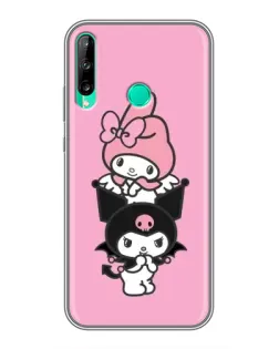 Чехол для Huawei P40 Lite e с картинкой «My Melody и Kuromi» Чехол для Huawei P40 Lite e с картинкой «My Melody и Kuromi»