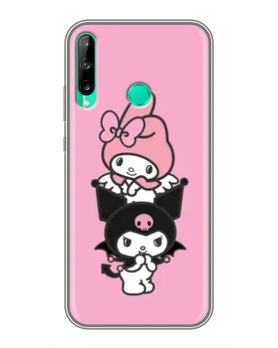 Чехол для Huawei P40 Lite e с картинкой «My Melody и Kuromi» Чехол для Huawei P40 Lite e с картинкой «My Melody и Kuromi»