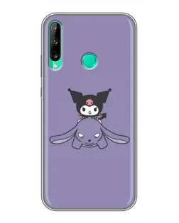 Чехол для Huawei P40 Lite e с картинкой «Kuromi на лиловом фоне» Чехол для Huawei P40 Lite e с картинкой «Kuromi на лиловом фоне»