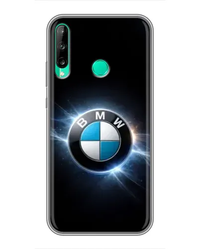 Чохол для Huawei P40 Lite e з картинкою «BMW — неонове сяйво»