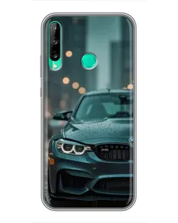 Чохол для Huawei P40 Lite e з картинкою «BMW у вогнях міста»