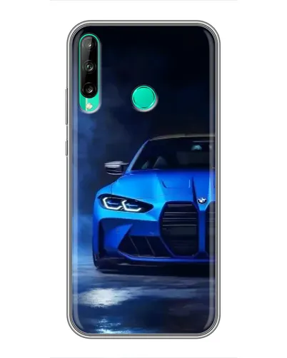 Чохол для Huawei P40 Lite e з картинкою «Блакитна BMW M4»