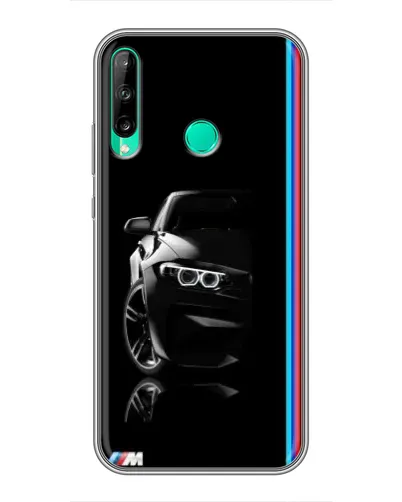 Чохол для Huawei P40 Lite e з картинкою «Силует BMW в темряві»