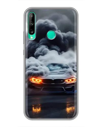 Чохол для Huawei P40 Lite e з картинкою «BMW у диму»