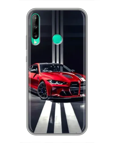 Чохол для Huawei P40 Lite e з картинкою «Червона BMW на дорозі»