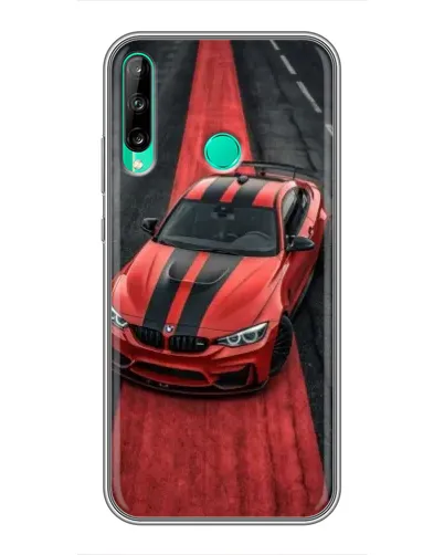 Чохол для Huawei P40 Lite e з картинкою «BMW на червоній доріжці»