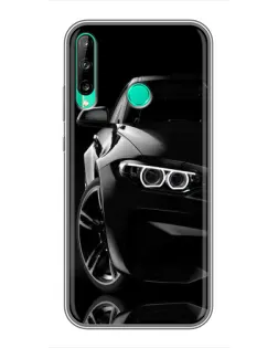 Чохол для Huawei P40 Lite e з картинкою «Чорна BMW — профіль»