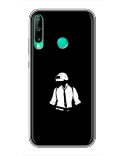 Чохол для Huawei P40 Lite e з картинкою «PUBG — білий шолом»