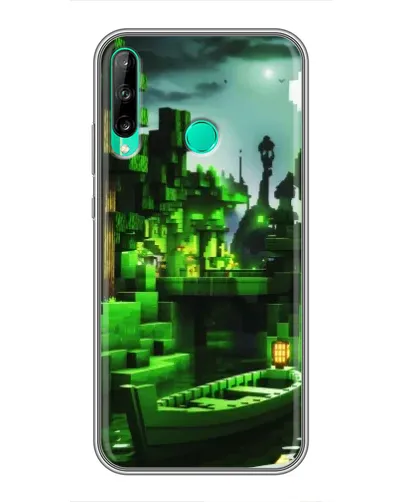 Чохол для Huawei P40 Lite e з картинкою «Minecraft лісовий пейзаж»