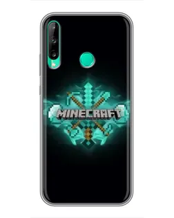 Чохол для Huawei P40 Lite e з картинкою «Minecraft Diamond лого»