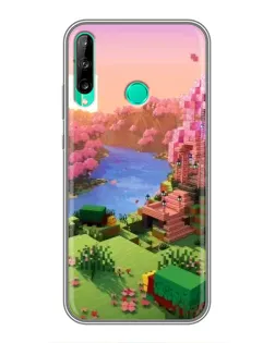 Чохол для Huawei P40 Lite e з картинкою «Рожеве дерево Minecraft»
