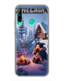 Чохол для Huawei P40 Lite e з картинкою «Зимовий Minecraft»