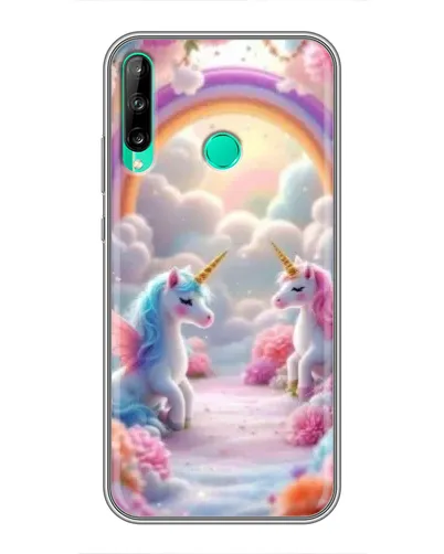 Чехол для Huawei P40 Lite e с картинкой «Радуга и единороги» Чехол для Huawei P40 Lite e с картинкой «Радуга и единороги»