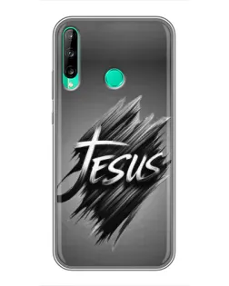 Чехол для Huawei P40 Lite e с картинкой «Надпись Jesus Graffiti»