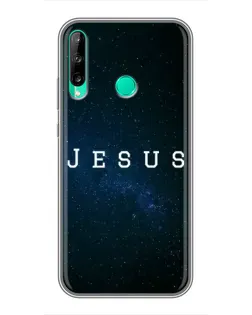 Чехол для Huawei P40 Lite e с картинкой «Звездное небо Jesus»