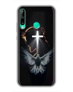 Чехол для Huawei P40 Lite e с картинкой «Голубь и Свет»