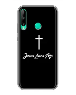Чехол для Huawei P40 Lite e с картинкой «Иисус любит тебя»