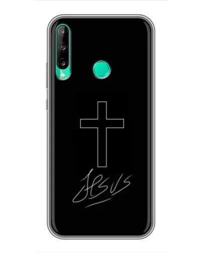 Чехол для Huawei P40 Lite e с картинкой «Графический крест Jesus» Чехол для Huawei P40 Lite e с картинкой «Графический крест Jesus»