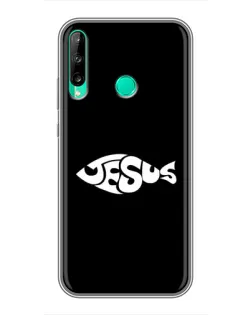 Чехол для Huawei P40 Lite e с картинкой «Рыба Jesus»