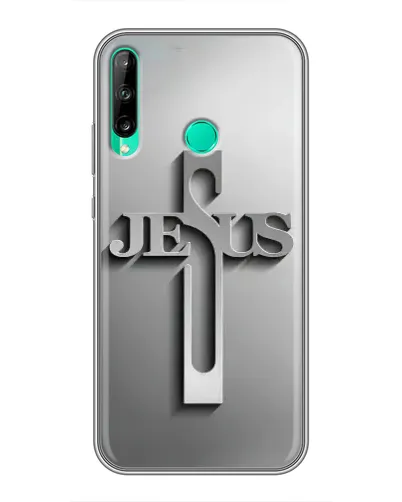 Чехол для Huawei P40 Lite e с картинкой «Металлический крест Jesus» Чехол для Huawei P40 Lite e с картинкой «Металлический крест Jesus»