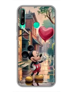 Чехол для Huawei P40 Lite e с картинкой «Микки и шарик-сердце»
