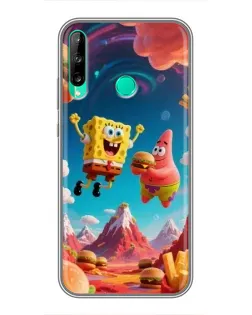 Чохол для Huawei P40 Lite e з картинкою «Космічний фастфуд»